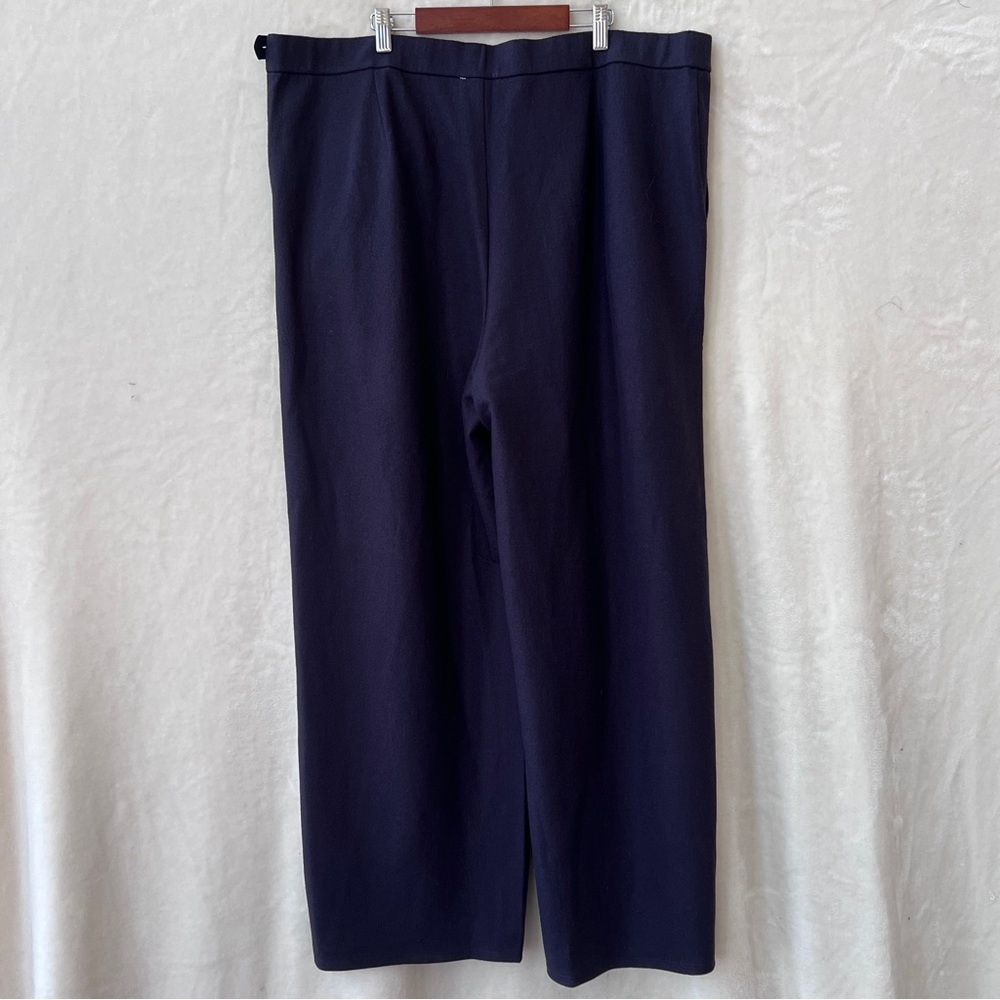 Eileen Fisher Women's Wide Leg Pants - Dark Blue - Picture 5 of 9